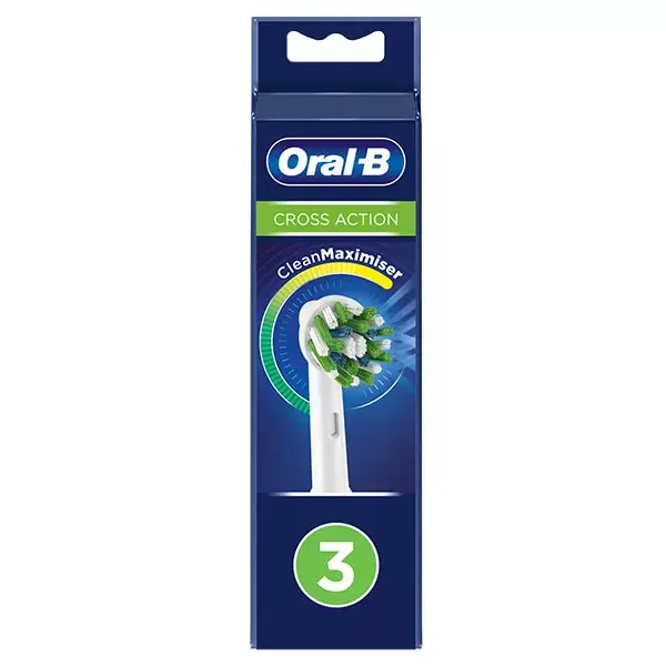 Cabeças de escova Oral-B CrossAction com tecnologia CleanMaximiser - 3 unidades