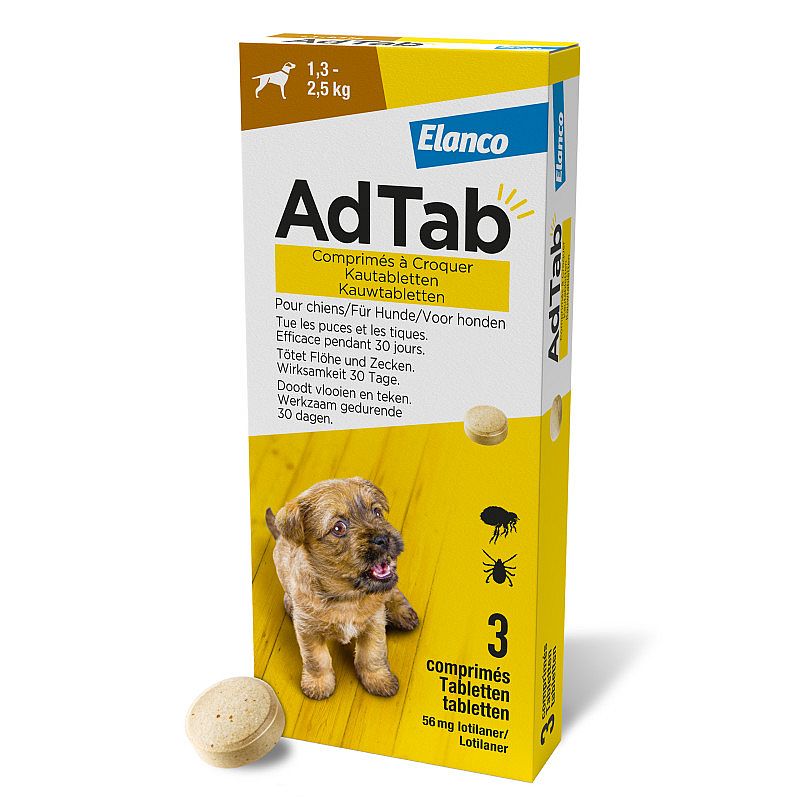 AdTab Hond 3 tabletten | 1.3 - 2.5 kg | 13414