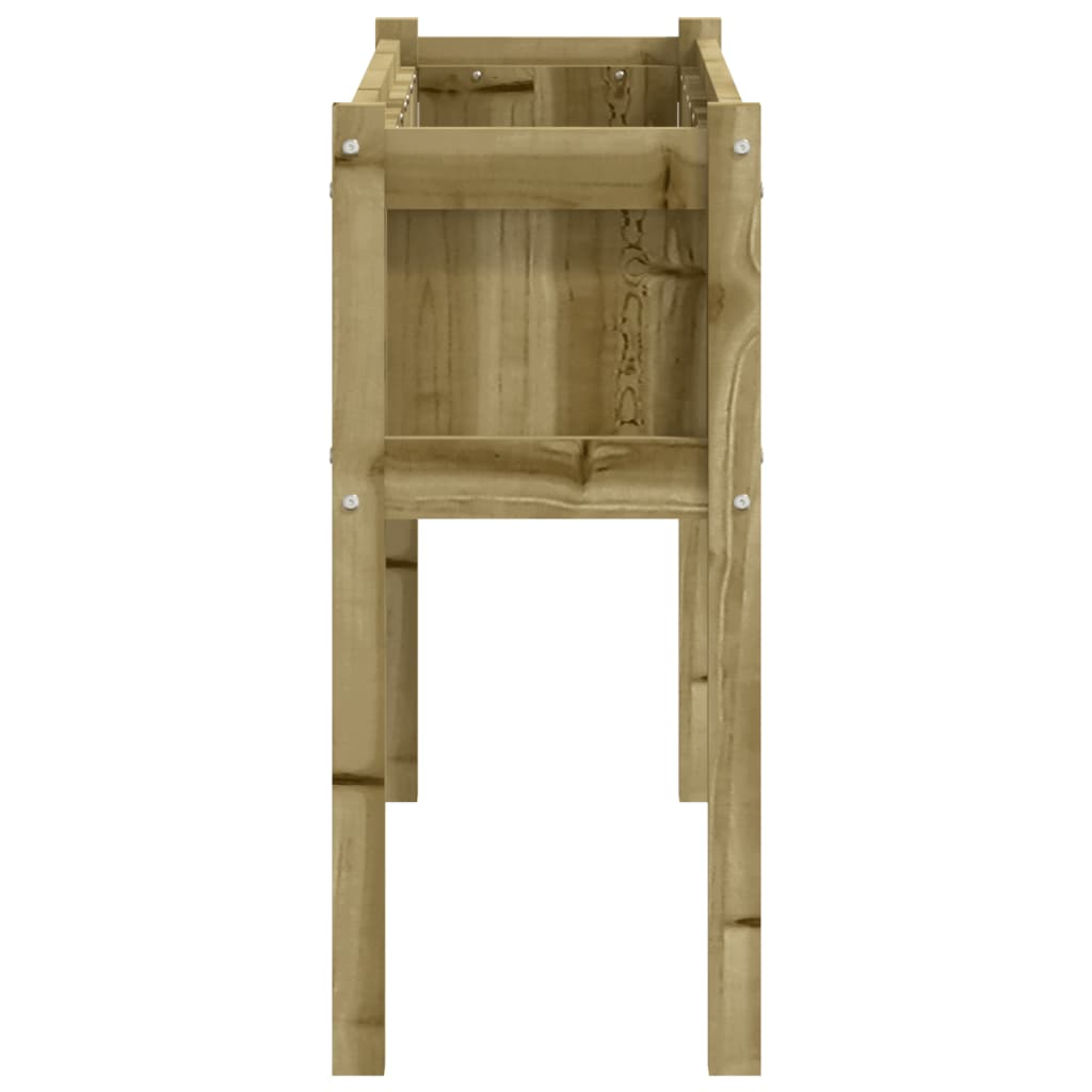 Jardinières 2 pcs avec pieds bois de pin imprégné