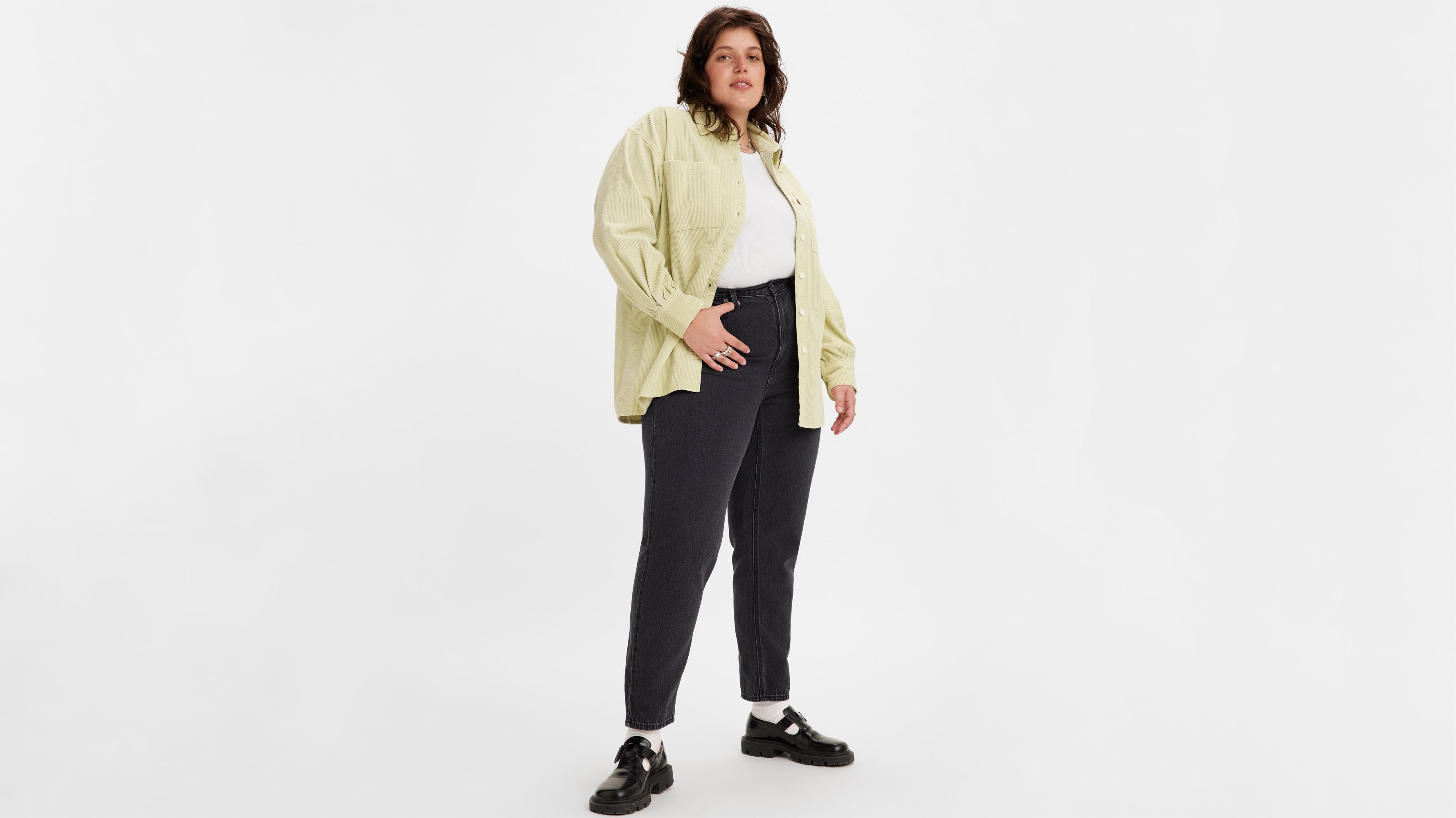 Jean Mom ’80 (Grandes tailles) - Black Destructed - Noir