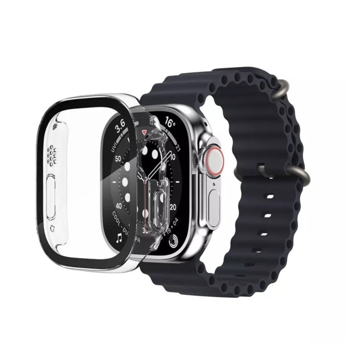 Apple Watch Ultra 3 / Ultra 2 / Ultra (49mm) Mountain Glass Full Case Screen Protector (EGSP00898) - Transparent