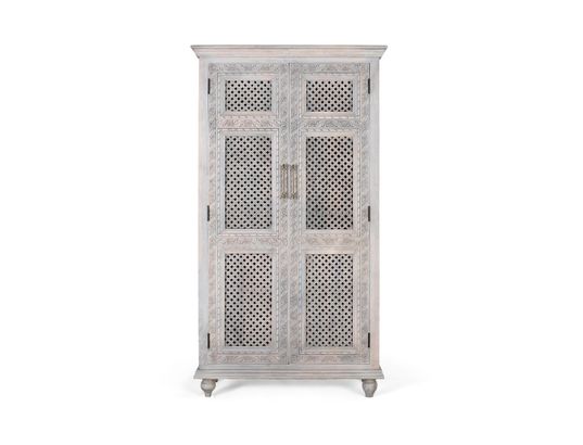 GINER Y COLOMER - Armoire 2 portes en bois de manguier massif -185x104x43