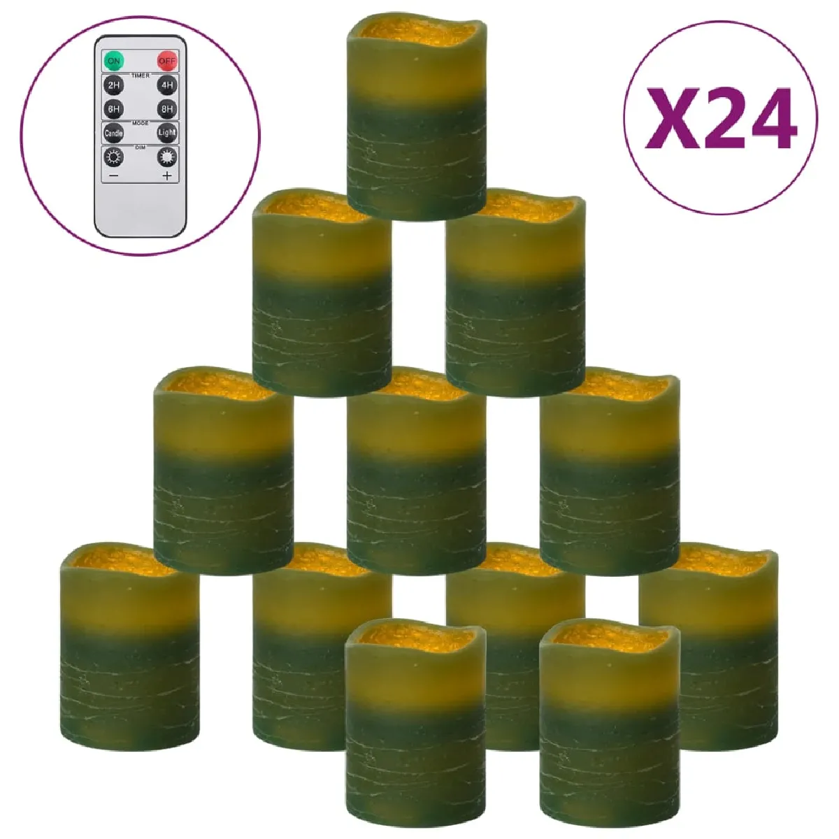 VIDAXL Bougies LED sans flamme