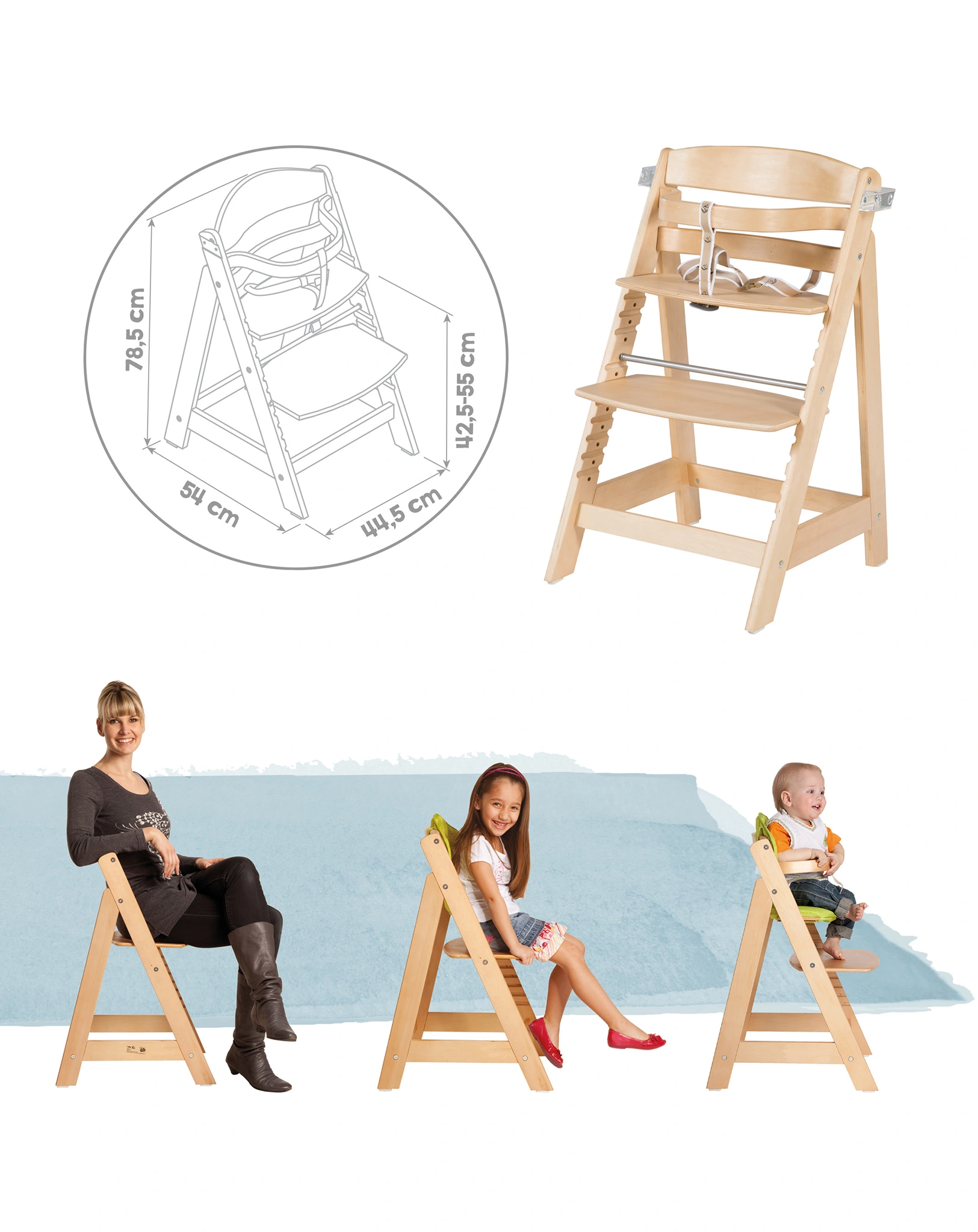 Treppenhochstuhl SIT UP FUN (Farbe: natur)