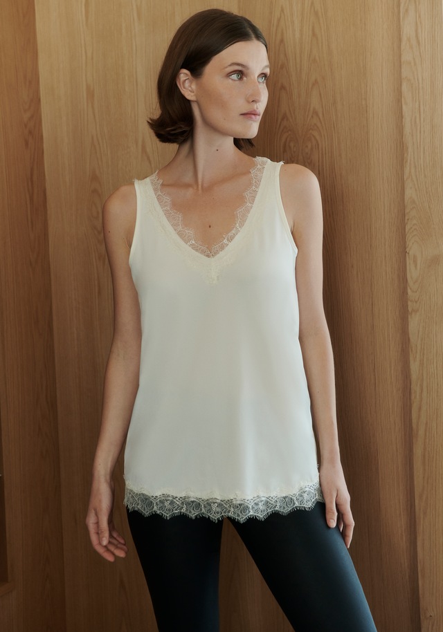 rosemunde Unterziehshirt »Billie Tank Top«, Vintage-Spitzenbesatz an V- Ausschnitt und Saum