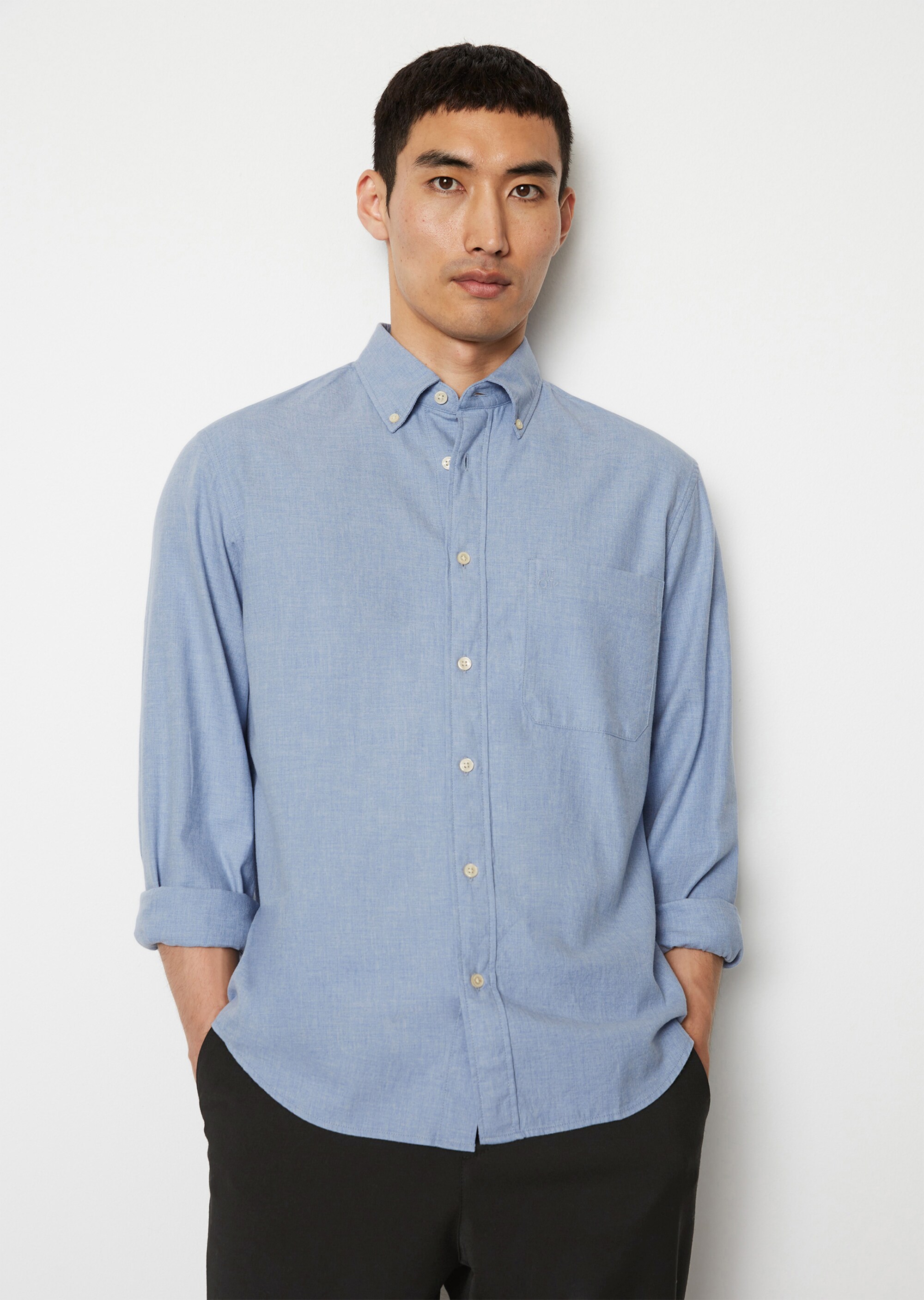 Hemd regular aus weichem Bio-Baumwoll-Twill
