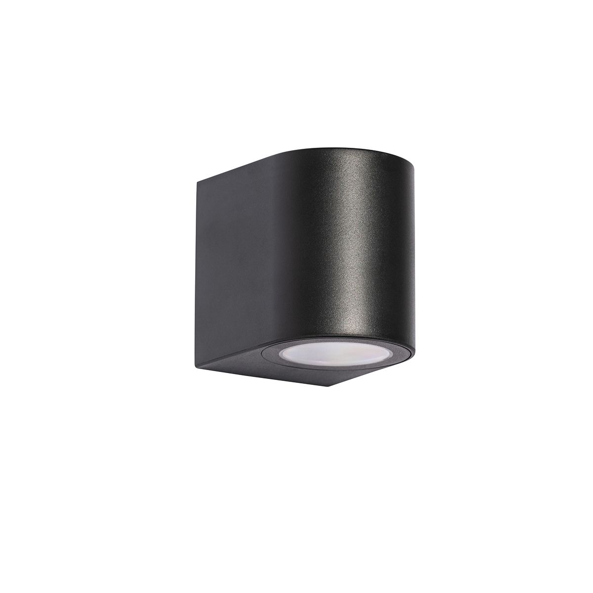 Moderne buiten wandlamp zwart kunststof ovaal - Baleno