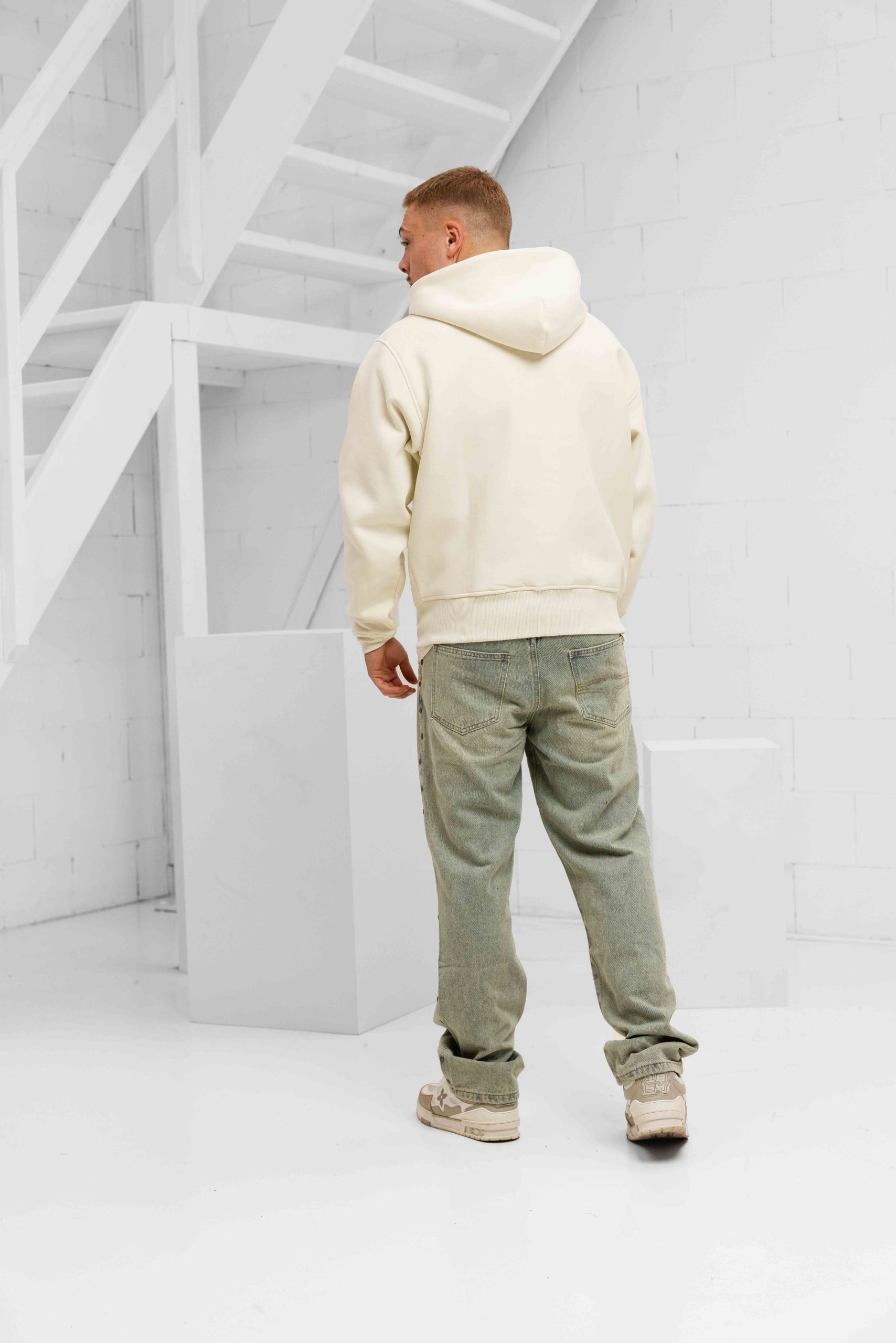 Croyez Artist Club Zip-Hoodie Heren Gebroken Wit
