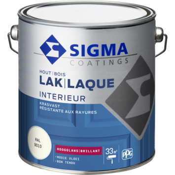 Sigma Interieur binnenlak hoogglans RAL 9010 2,5 liter