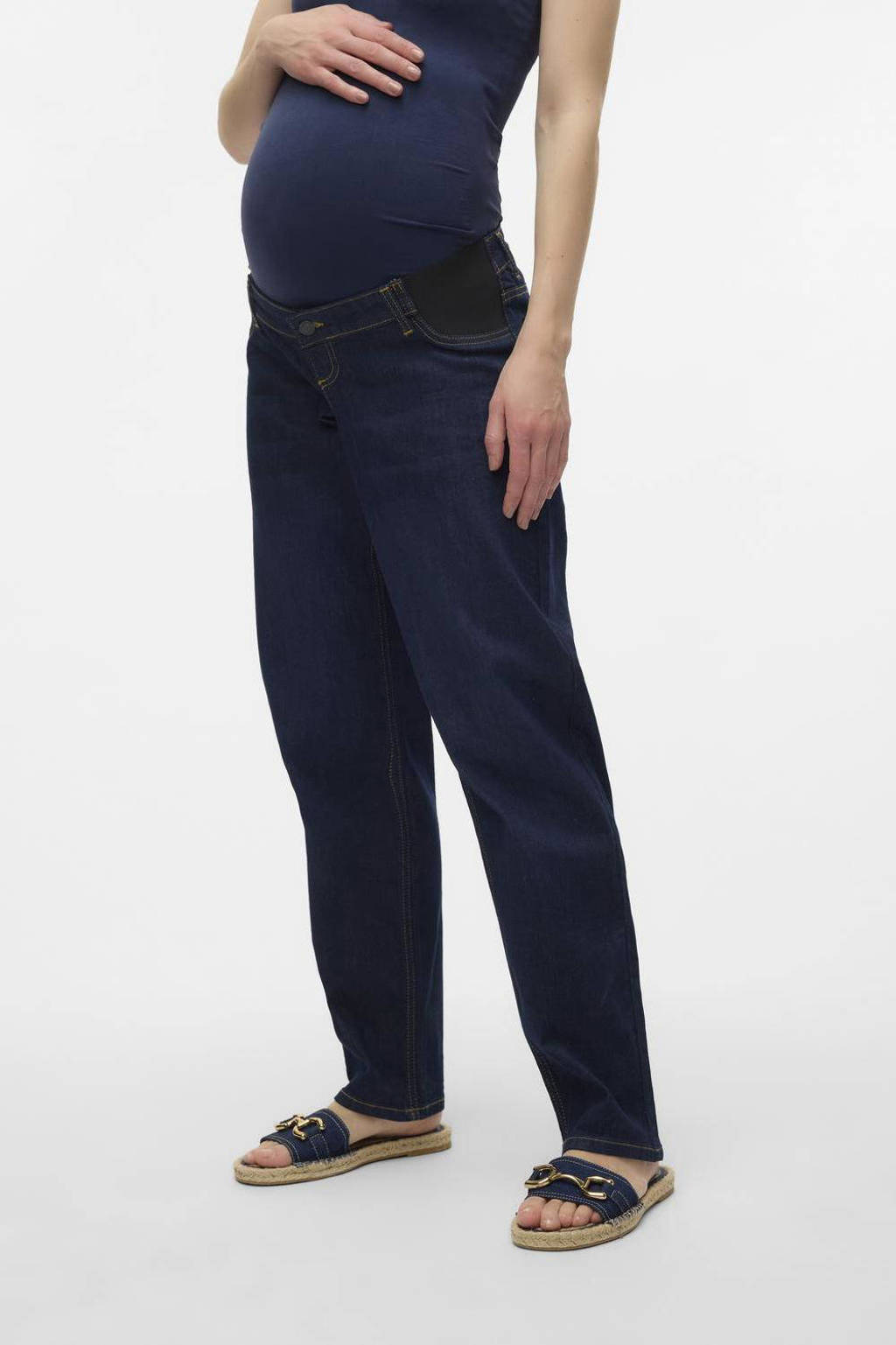 VERO MODA MATERNITY low waist zwangerschaps loose jeans VMMZOA medium blue denim