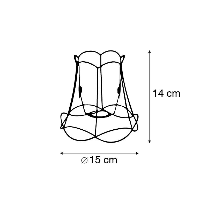 Metalen lampenkap zwart 15/14 - Granny Frame