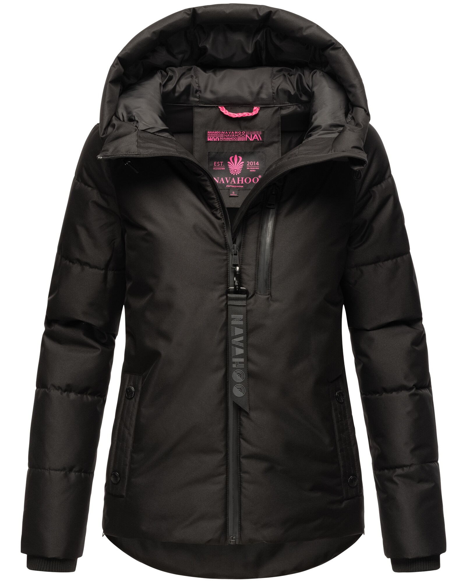 NAVAHOO Damen stylische Steppjacke Outdoor Winterjacke mit dezenter Steppung Krümelein