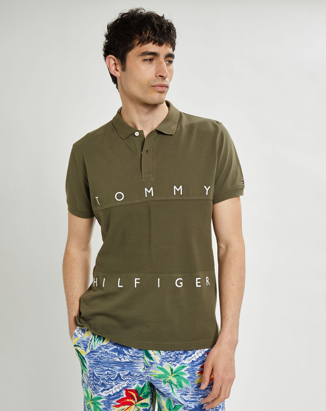 Tommy Hilfiger Polo Large Flag kaki
