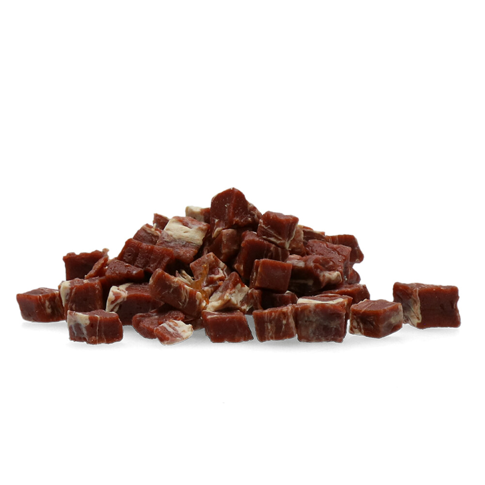 Braaaf Rund Steak Blokjes met Vis85 gr