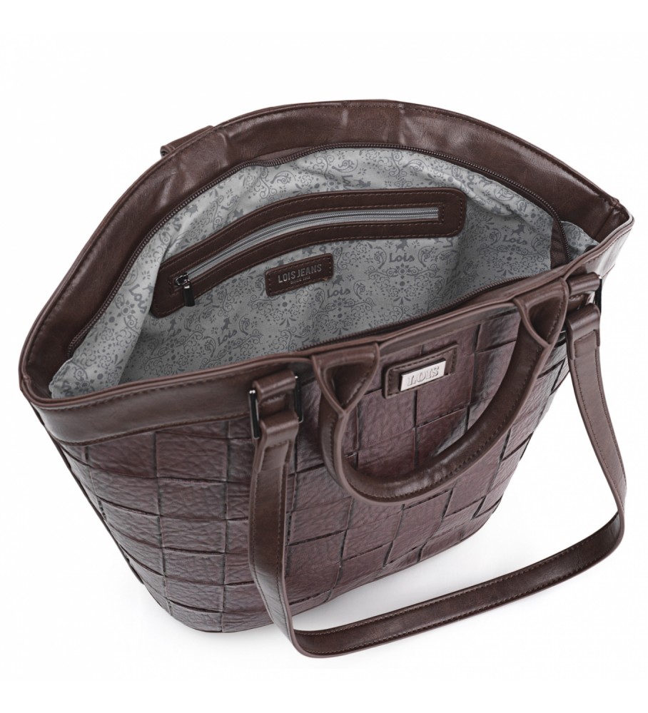Lois Bolso Tote duplo asa LOIS 316581 cor marrom
