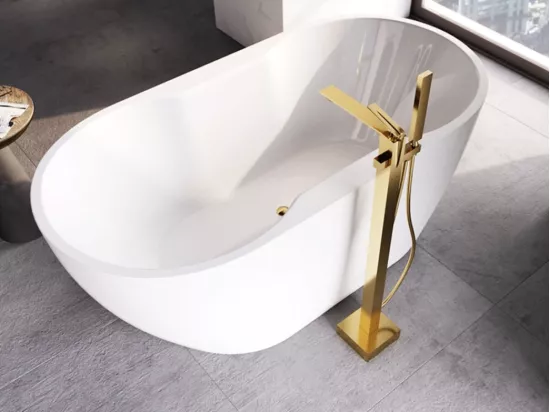 Baignoire îlot NAVIA 140x75 cm,150-160x80 cm - Dimensions: 150 x 80 cm