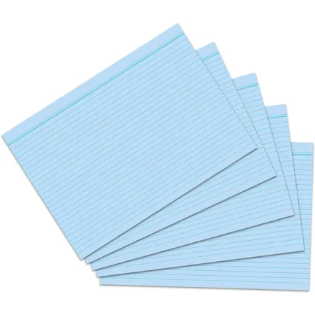 RNK Verlag 100 Karteikarten DIN A7 blau liniert