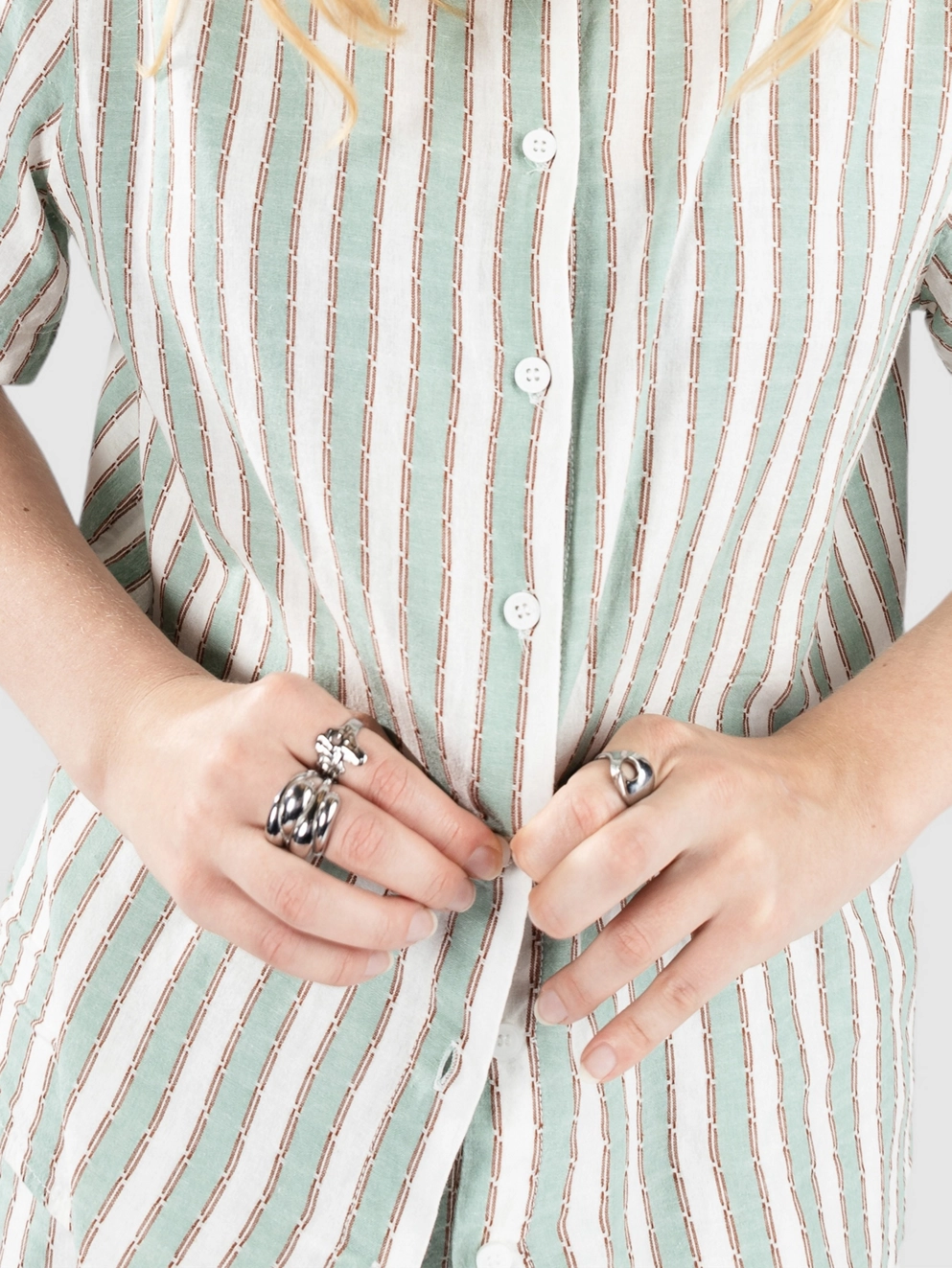 Rhythm Joelene Short Shirt sea green