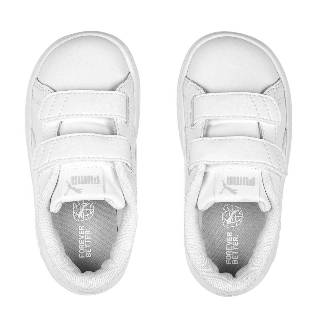 Puma Puma Smash 3.0 L V Inf 3.0 L V leren sneakers wit/lichtgrijs