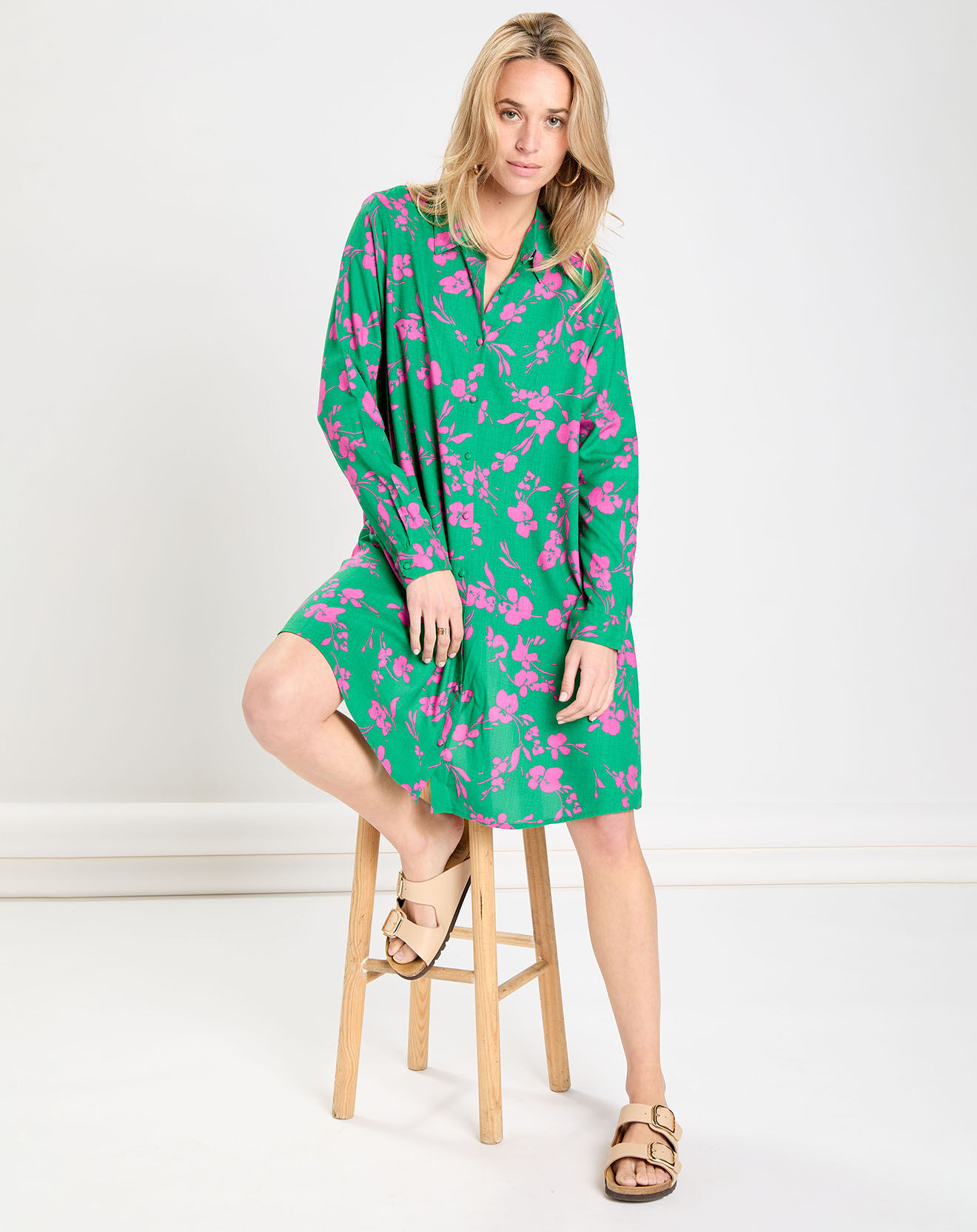 La Petite Etoile Robe Kari vert/fuschia