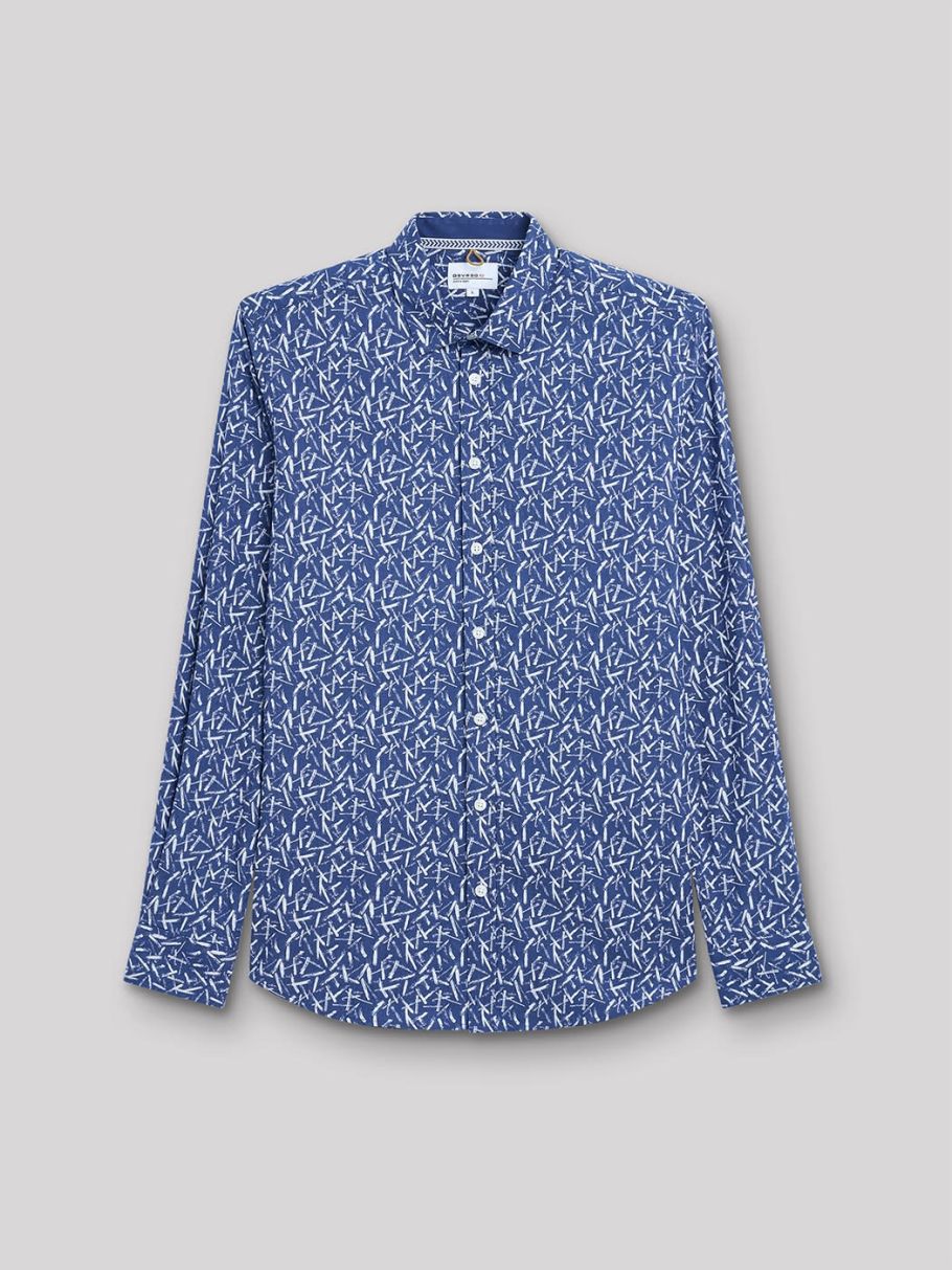 Chemise extra-slim stretch géométrique