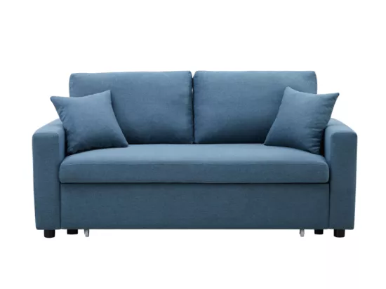 Canapé 3 places convertible en tissu INIZOR - Bleu