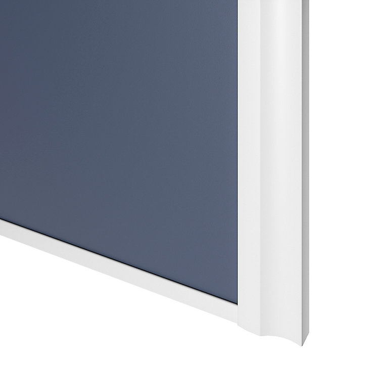 Porte de placard coulissante atelier bleu profil blanc GoodHome Arius H. 248,5 x L. 61.2 cm + amortisseurs