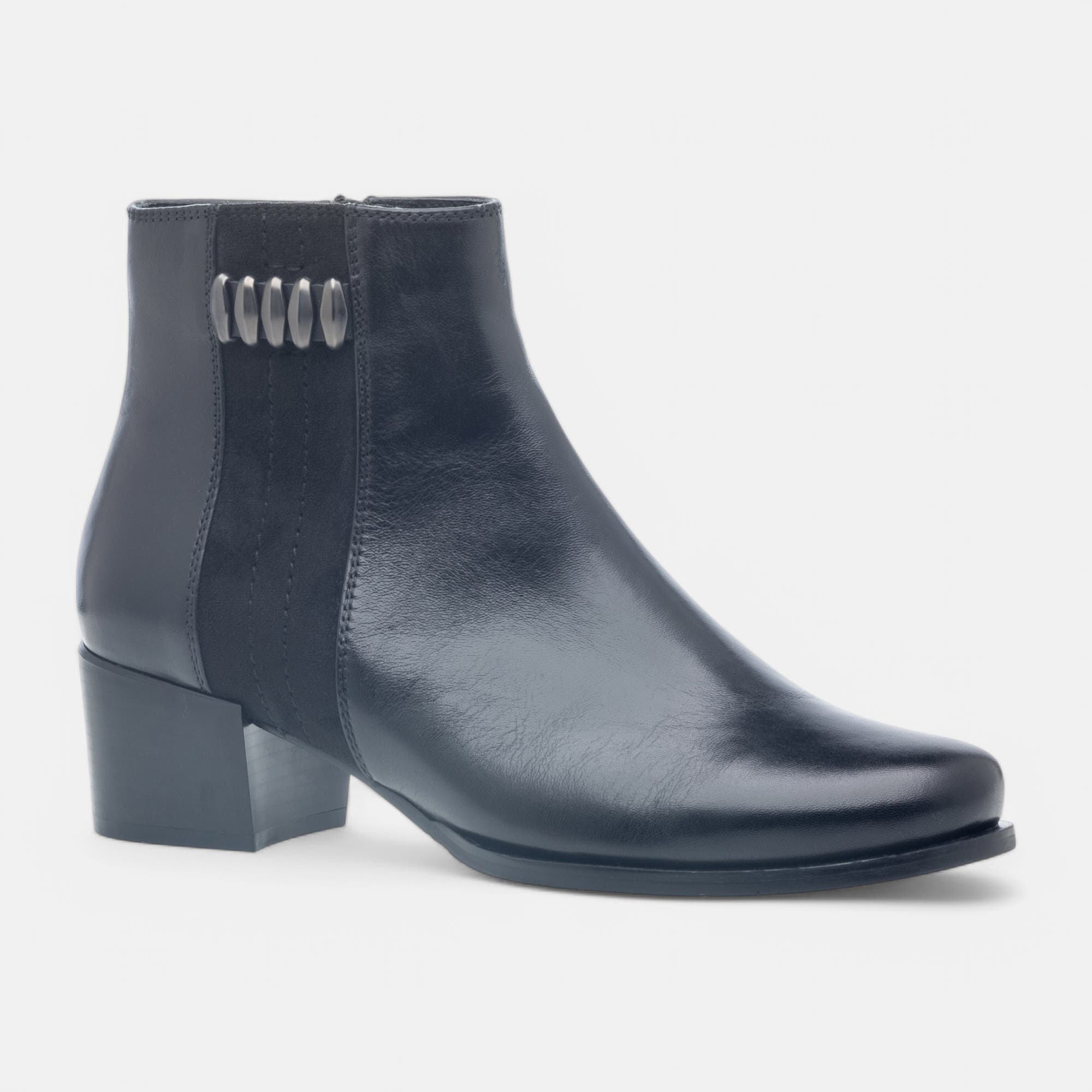 Bottines Femme en cuir noir