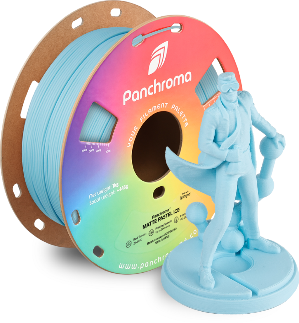 Polymaker  Panchroma™ PLA Matte Pastel Ice, 1,75 mm / 1000 g    Matte Eleganz in Pastel Ice