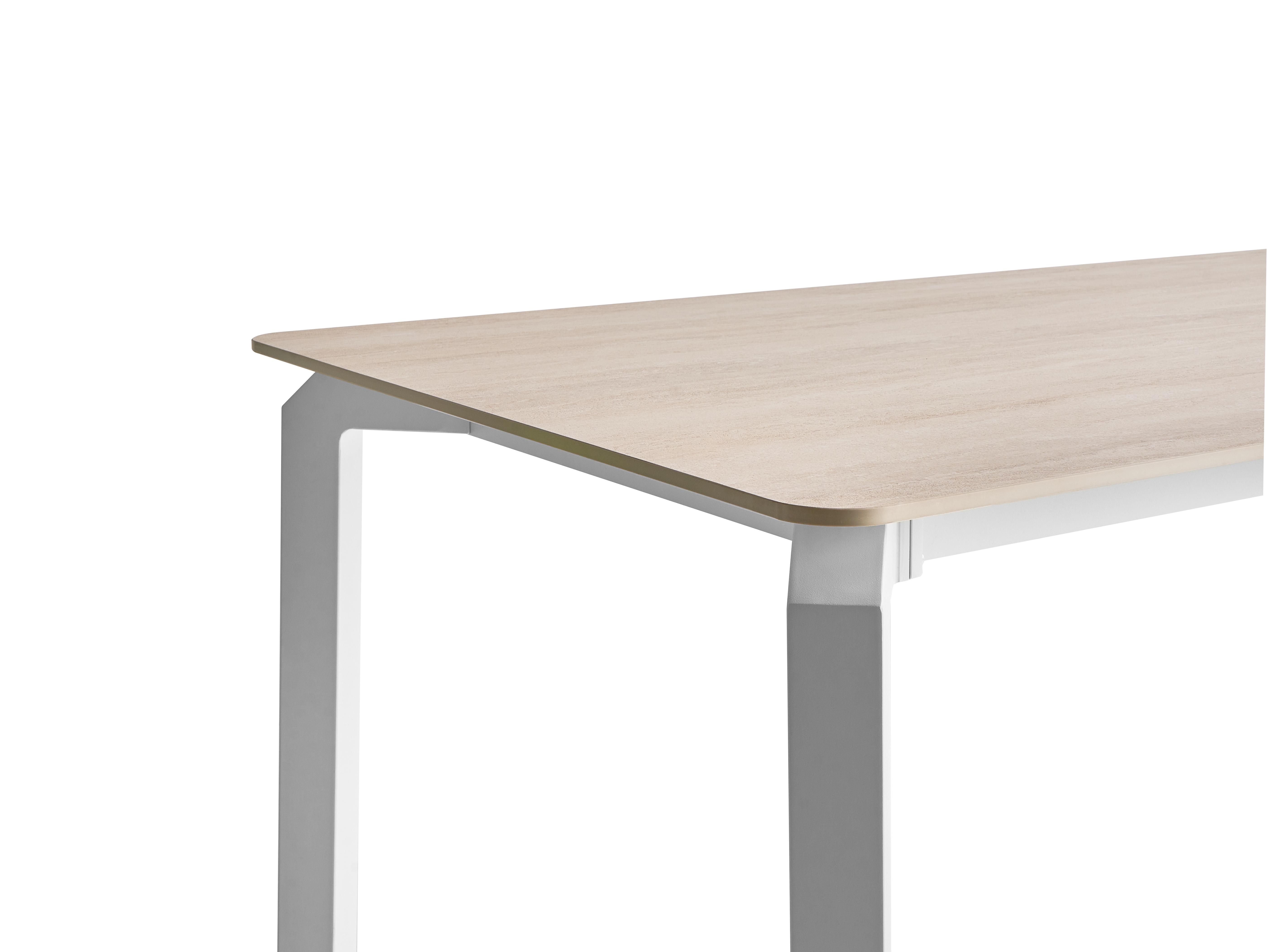 Tuin eettafel FELETTO 180 cm 90 cm Steen Travertijn-effect