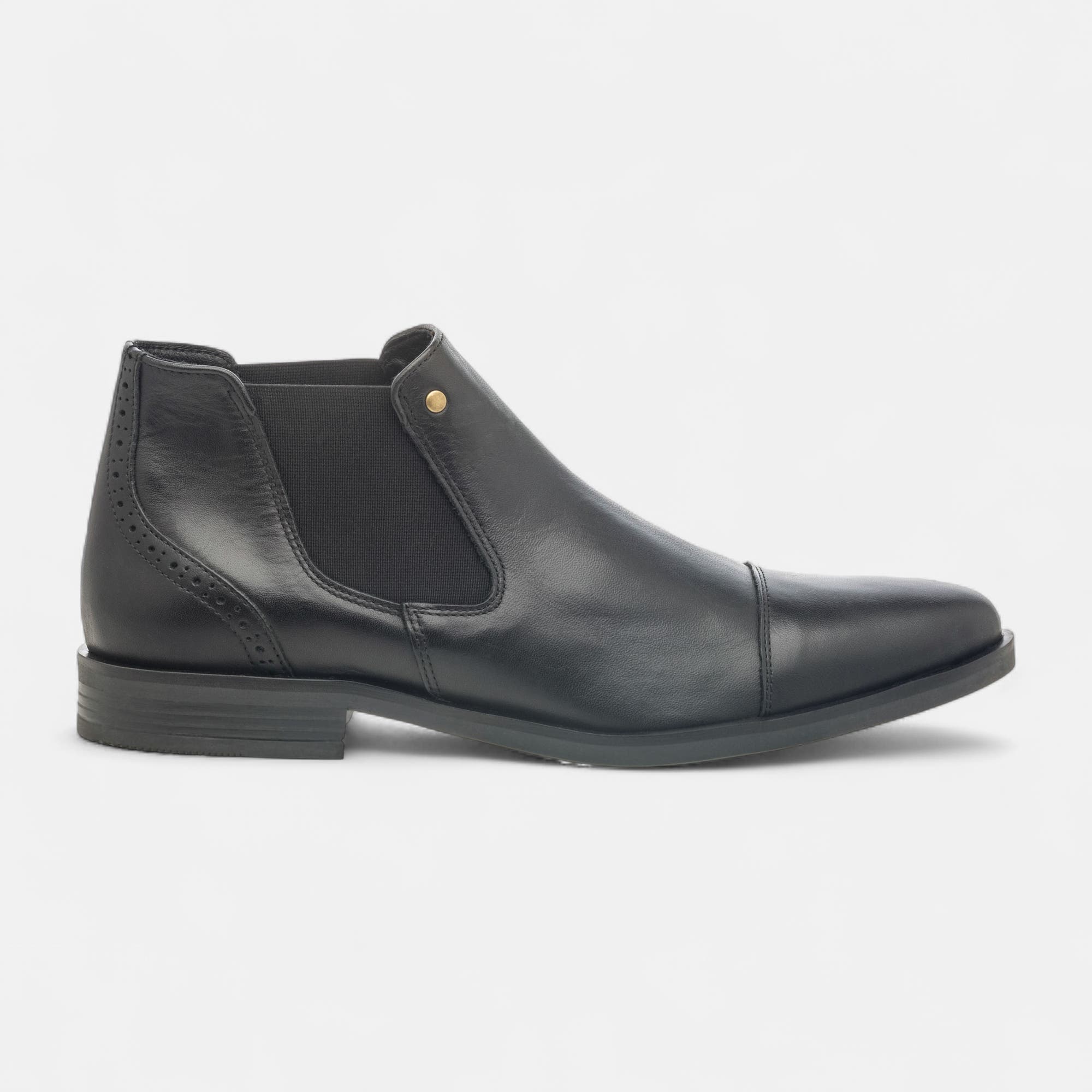 Boots chelsea Homme en cuir noir