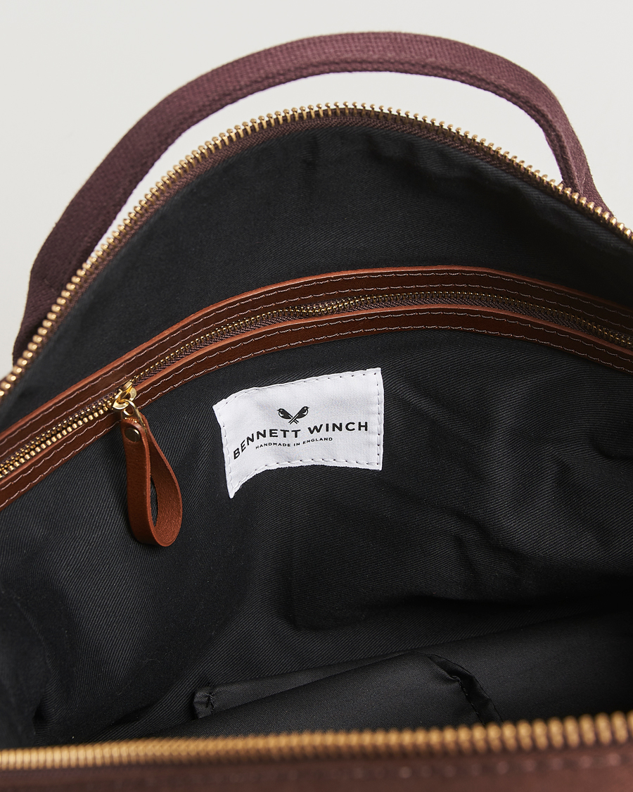 Bennett Winch Canvas Weekender Black Chocolate