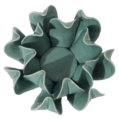 Photophore fleur en céramique