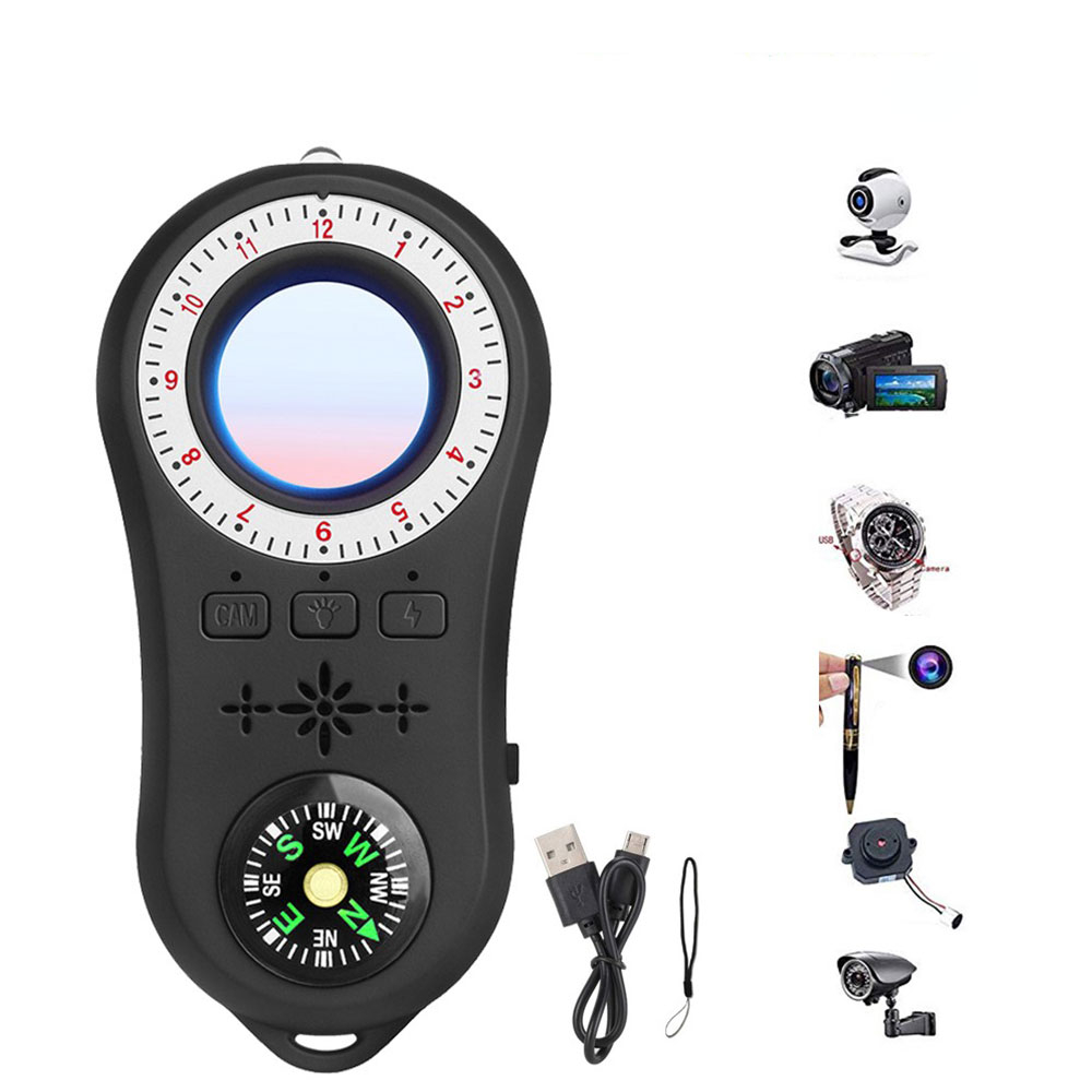Kamera Detektor Spycam Finder zur Erkennung von Funkwellen / Magnetfeldern - Schwarz