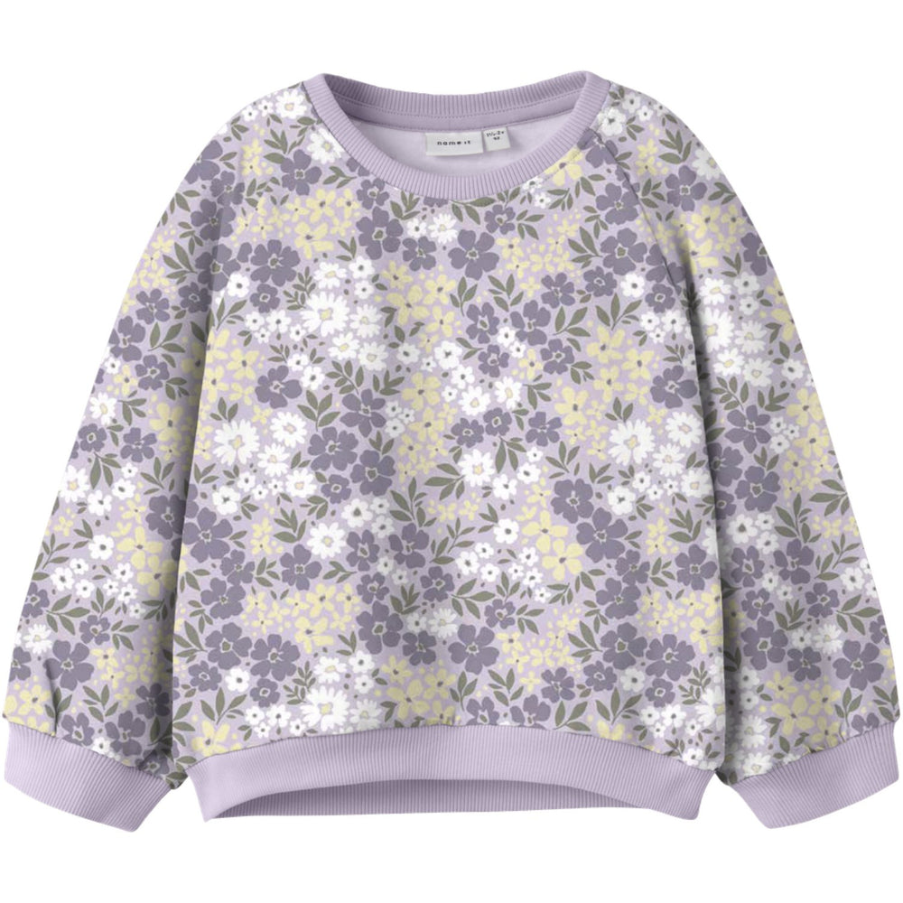 Køb Name It Lavender Fog Nmfdartia Ls Nreg Sweat Unb