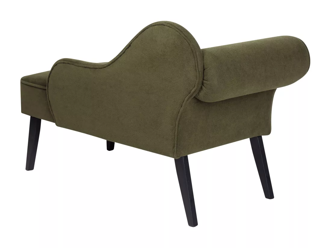 Divan côté droite en tissu vert olive BIARRITZ
