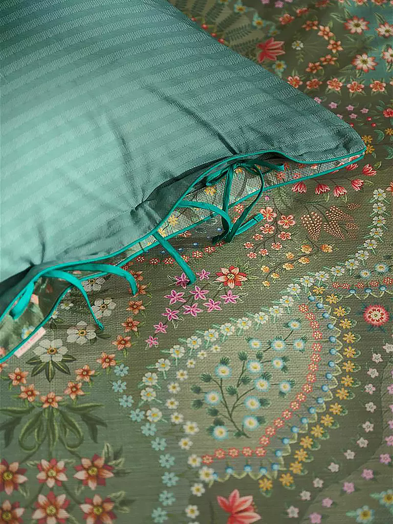 PIP STUDIO Perkal Bettwäsche ALFOMBRA 70x90cm/140x200cm Gruen  dunkelgrün