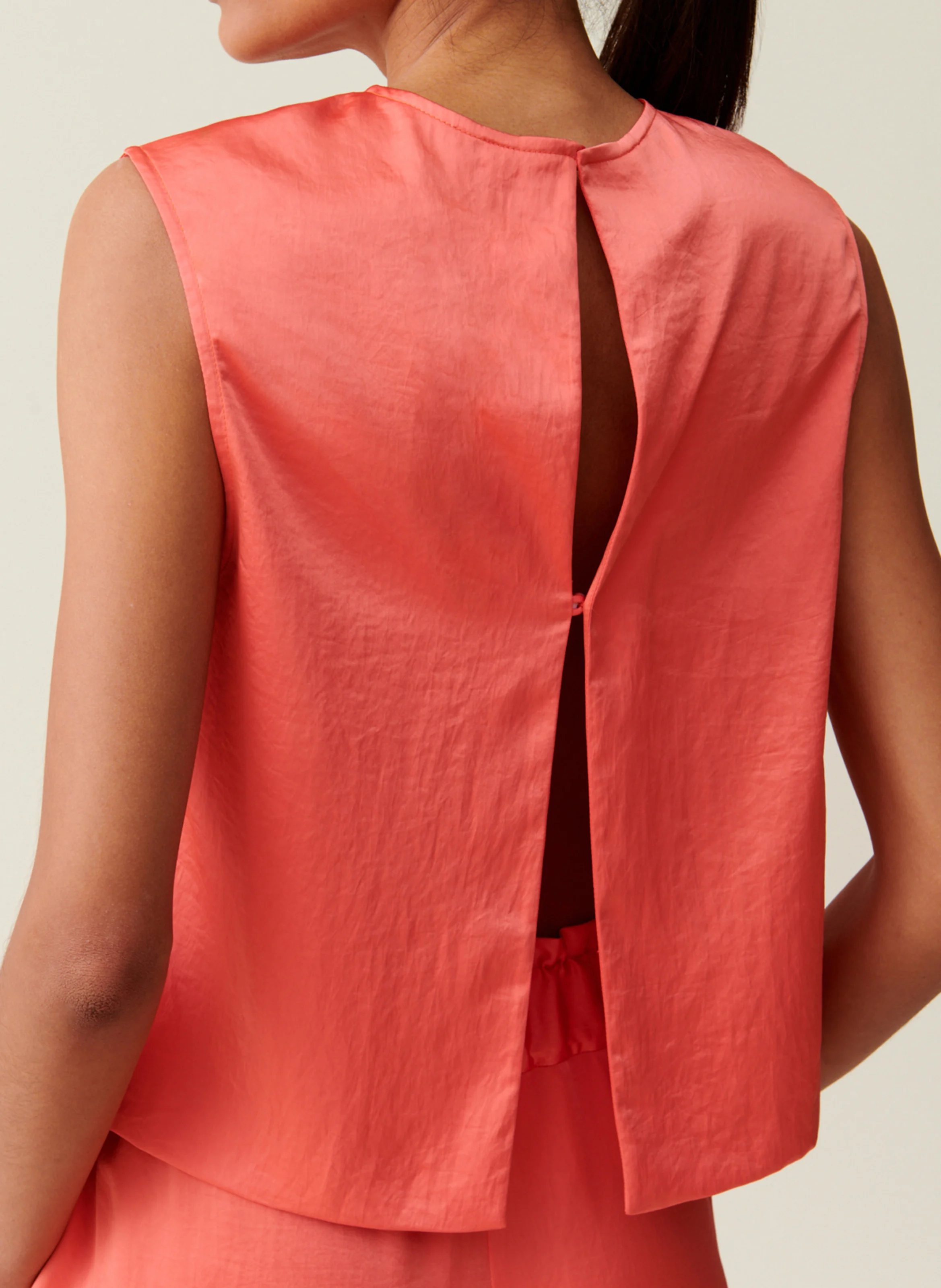 Top sans manches dos ouvert | Orange