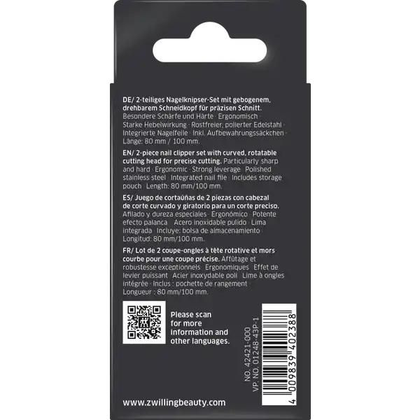 2-tlg. Nagelknipser-Set