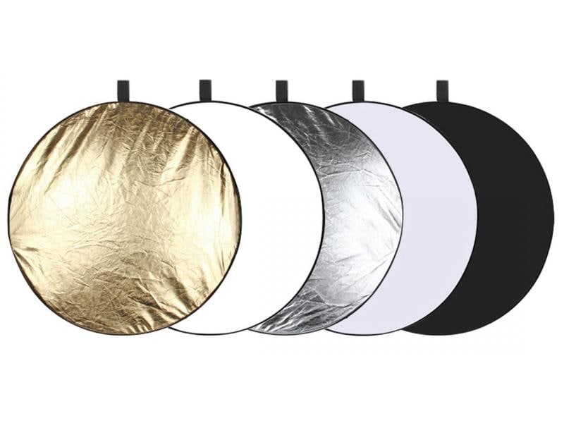 Puluz Reflektor 5-in-1 110 cm Reflektor-Kit mit fünf verschiedenen reflektierenden Oberflächen