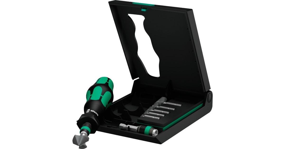 Wera846/8 Verzinkboor bit-set bitset  (Zwart/groen, 8-delig)