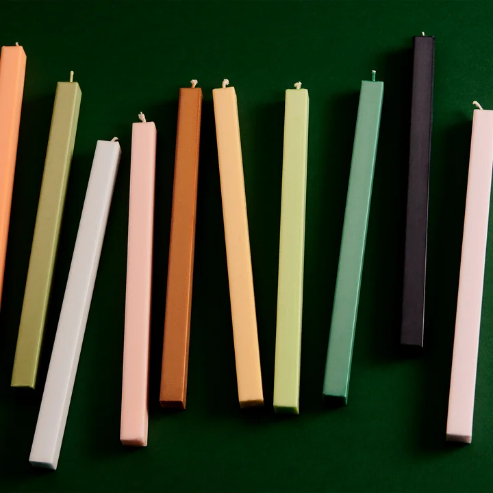 HAY - Square Stabkerzen H 24 cm, pastel (4er-Set)