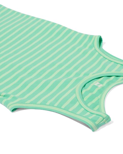 2 débardeurs enfant coton stretch oiseaux vert