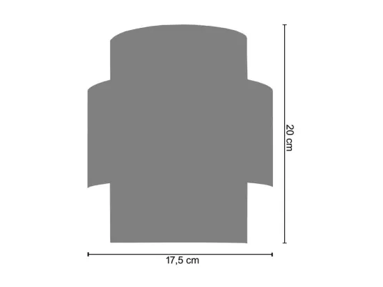 Applique métal ivoire gris 12cm.