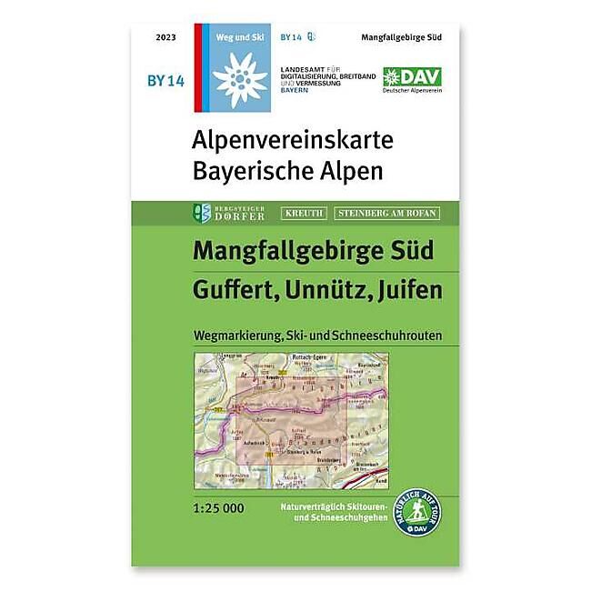 ALPENVEREIN - BY 14 MANGFALLGEBIRGE SUD 1 25 000