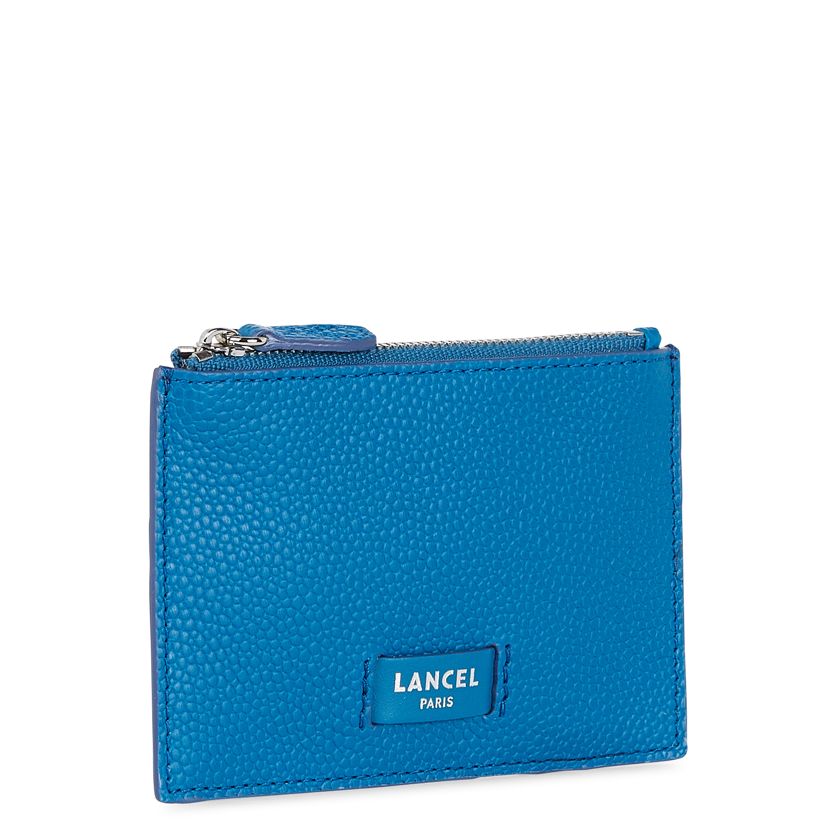 NINON - Porte-carte en cuir de vachette grainé | Bleu