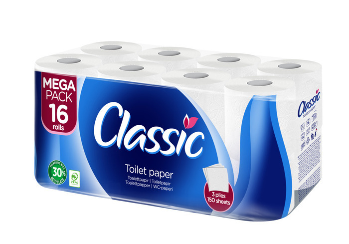 Toiletpapir 16 ruller - Classic