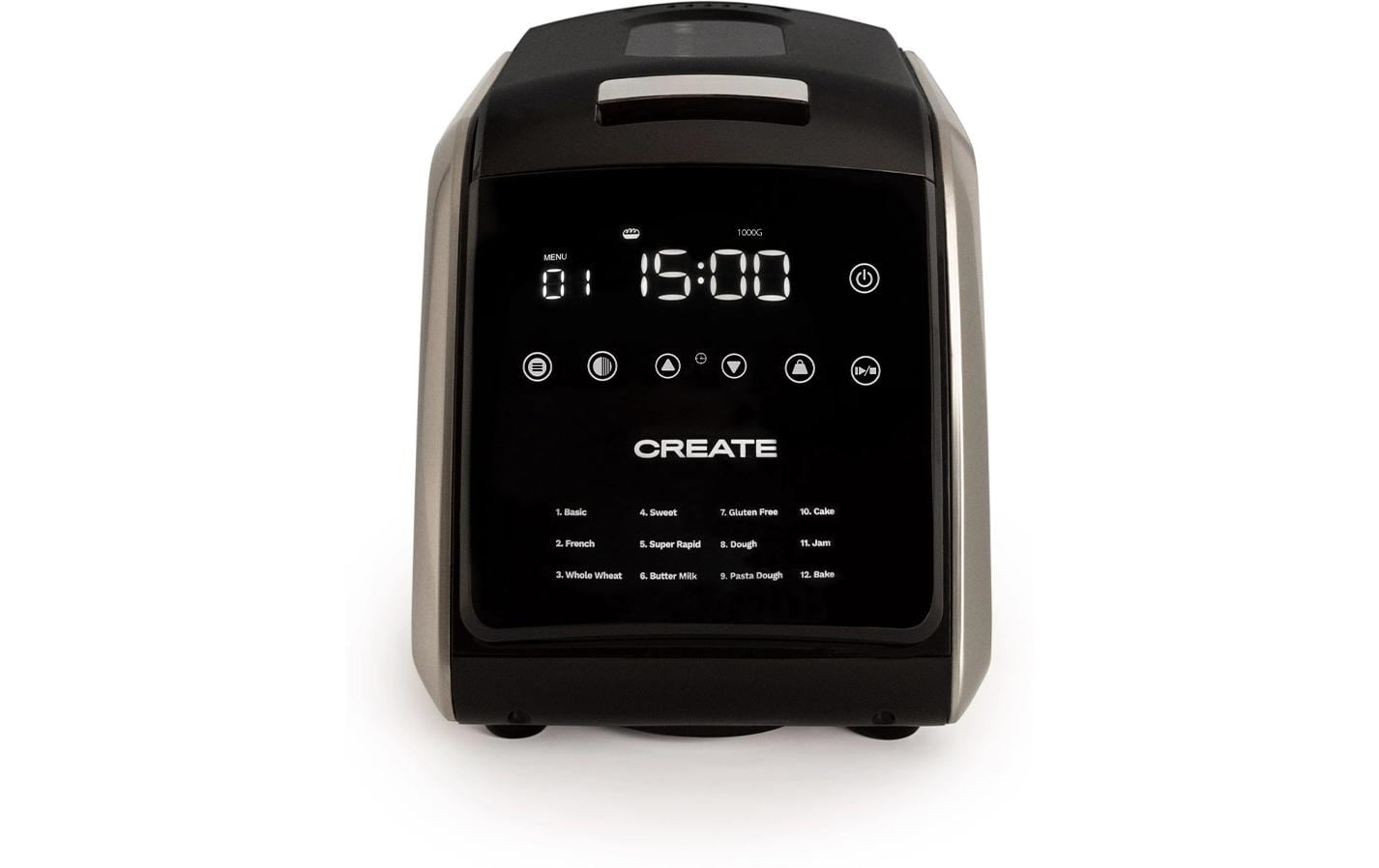 Brotbackmaschine Chef Bread Schwarz<br>Brotbackautomat mit 12 Programmen und Timer-Funktion