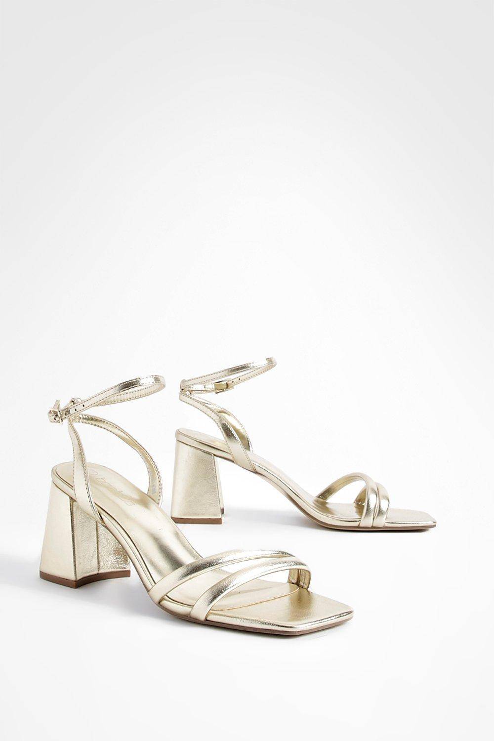boohoo Escarpins À Talons Blocs Mi-hauts Avec Brides Rembourrées En 2 Parties