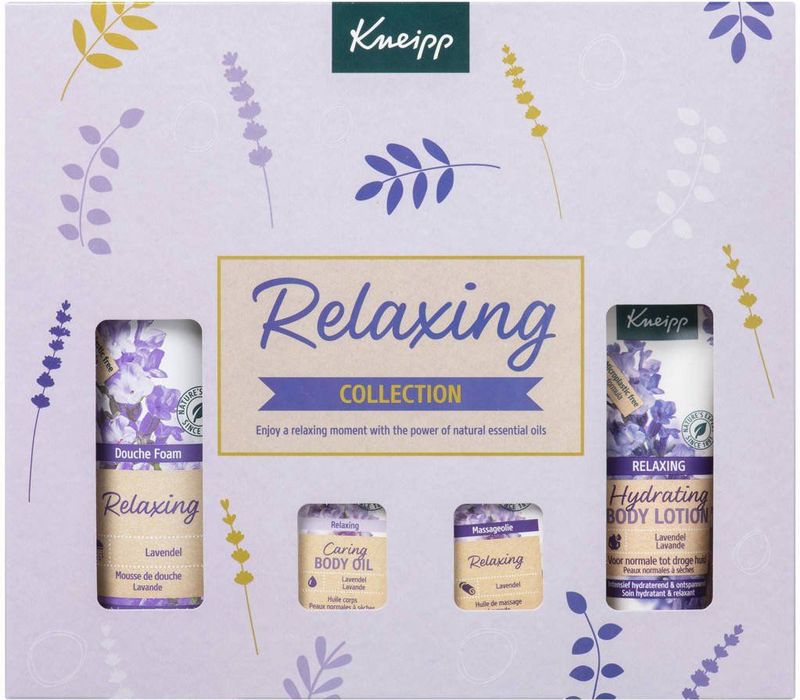 Kneipp Relaxing - Luxe Geschenkset - Lavendel - Giftset - Cadeau - Vegan - Inhoud 200 ml + 75 ml + 2 x 20 ml